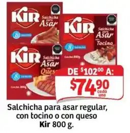 Soriana Mercado Kir Salchicha para Asar con Tocino o con Queso oferta