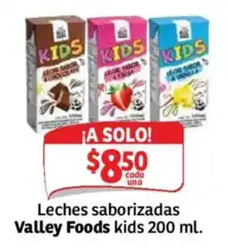 Soriana Mercado Leches saborizadas Valley Foods kids oferta
