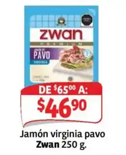 Soriana Mercado Zwan jamón virginia pavo oferta