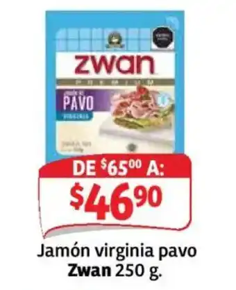 Soriana Mercado Zwan jamón virginia pavo oferta