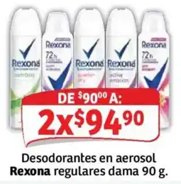 Soriana Mercado Rexona desodorantes en aerosol regulares dama oferta