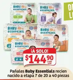 Soriana Mercado Baby Essentials pañales recien nacido a etapa 7 oferta