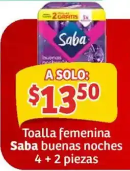 Soriana Mercado Saba toalla femenina buenas noches oferta