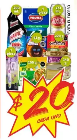 Soriana Mercado Harpic Virutex Carta Blanca Costeña Mayasó Kreutz Pollo oferta