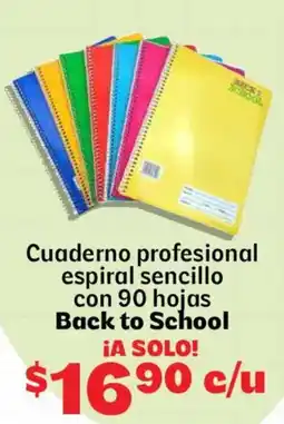 Soriana Mercado Back to School Cuaderno profesional espiral sencillo oferta