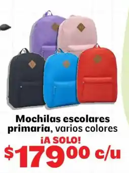 Soriana Mercado Mochilas escolares primaria, varios colores oferta