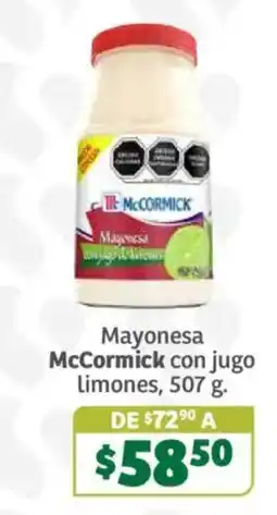 Soriana Súper McCormick mayonesa con jugo limones oferta