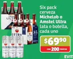 Soriana Súper Michelob o Amstel Ultra oferta
