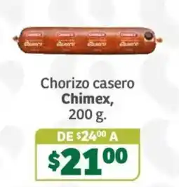 Soriana Súper Chimex chorizo casero oferta