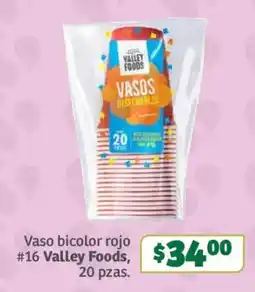 Soriana Súper Valley Foods Vasos Desechables oferta