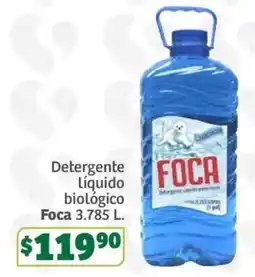Soriana Súper Foca detergente liquido biologico oferta