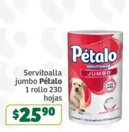 Soriana Súper Pétalo servitoalla jumbo oferta