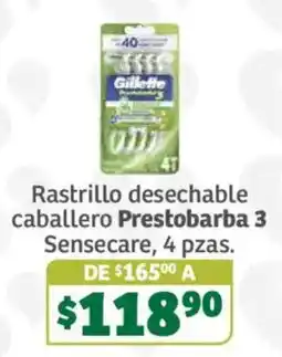 Soriana Súper Gillette Prestobarba 3 Sensecare oferta