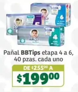 Soriana Súper Pañal BBTips etapa 4 a 6 oferta