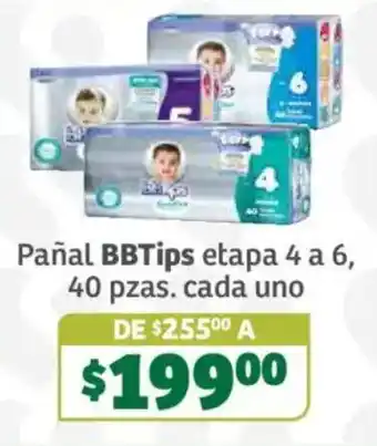 Soriana Súper Pañal BBTips etapa 4 a 6 oferta