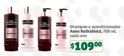Soriana Súper Anne Rothshield shampoo o acondicionador oferta