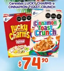 El Florido Cereales LUCKY CHARMS o CINNAMON TOAST CRUNCH oferta