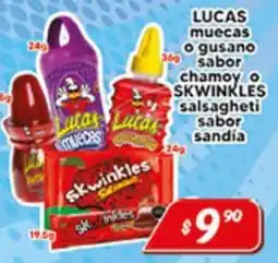 El Florido lucas muecas o gusano sabor chamoy o skwinkles salsagheti sabor sandia oferta