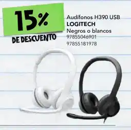 City Club Logitech audífonos h390 usb negros o blancos oferta