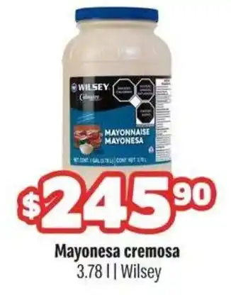 Wilsey mayonesa cremosa