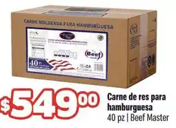 Smart & Final Beef Master carne de res para hamburguesa oferta