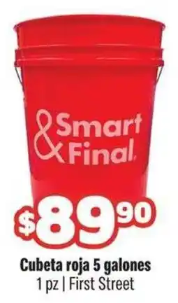 Smart & Final Smart & Final. Cubeta roja 5 galones oferta