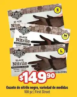 Smart & Final First Street Black Nitrile Disposable Gloves oferta