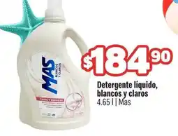 Smart & Final Mas detergente liquido blancos y claros oferta