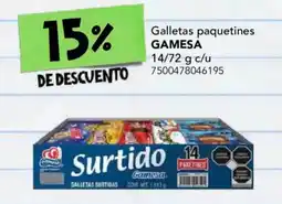 City Club Gamesa galletas paquetines oferta
