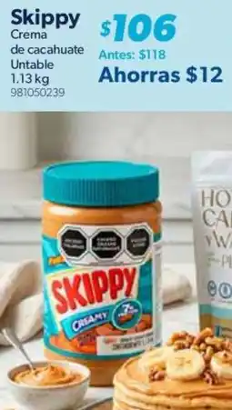 Sam's Club Skippy crema de cacahuate untable oferta