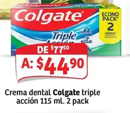 Soriana Mercado Colgate crema dental triple acción oferta