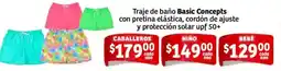 Soriana Mercado Basic concepts traje de baño con pretina elástica, cordón de ajuste y protección solar upf 50+ oferta