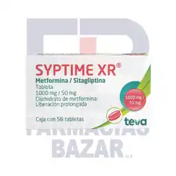 Farmacias Bazar SYPTIME XR 1000/50MG 56 TABLETAS LIBERACION PROLONGADA oferta