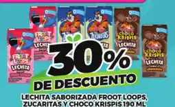 Merco Lechita Saborizada Froot Loops, Zucaritas y Choco Krispis oferta