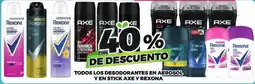 Merco todos los desodorantes en aerosol y en stick axe y rexona oferta
