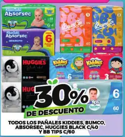 Merco Kiddies Bumco Absorsec Huggies Black C/40 Y BB Tips C/60 oferta
