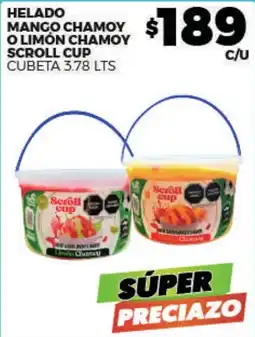 Merco Helado Mango Chamoy O Limón Chamoy Scroll Cup oferta