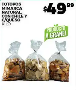Merco Totopos Mimarka Natural, Con Chile Y C/Queso oferta