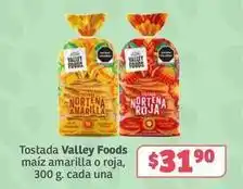 Soriana Híper Valley foods - tostada nortena amarilla o roja oferta