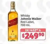 Soriana Híper Johnnie walker - red label whisky oferta