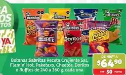 Soriana Híper Sabritas - botanas receta crujiente sal, flamin' hot, paketaxo, cheetos, doritos o ruffles oferta