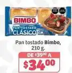 Soriana Híper Bimbo - pan tostado clásico oferta