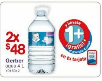Farmacias Benavides Gerber agua 4l x2 oferta