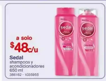 Farmacias Benavides Shampoo / acondicionador sedal 650ml oferta