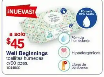 Farmacias Benavides Well beginnings 60 pzas oferta