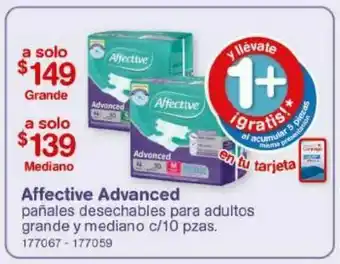 Farmacias Benavides Affective advanced 10 pzas oferta