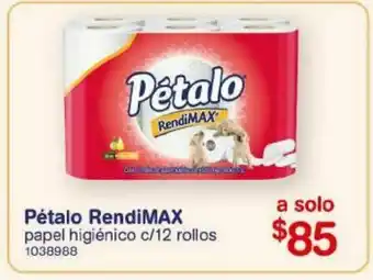 Farmacias Benavides Papel higiénico pétalo 12 rollos oferta