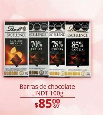 La Comer Barras de chocolate lindt 100g oferta