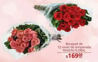 Bouquet de 12 rosas de temporada