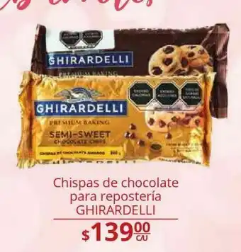 La Comer Chispas de chocolate para reposteria ghirardelli oferta
